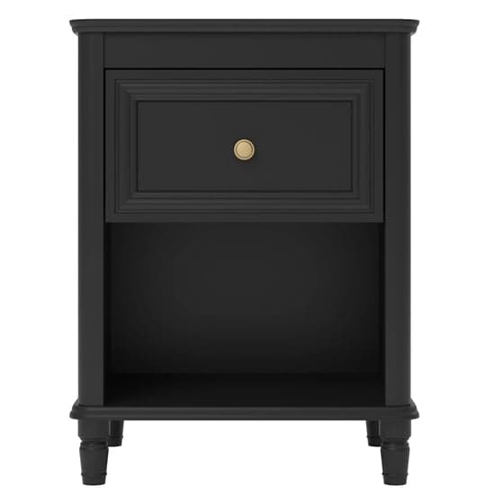 Pipers Wooden Bedside Cabinet With 1 Drawer In Black_3