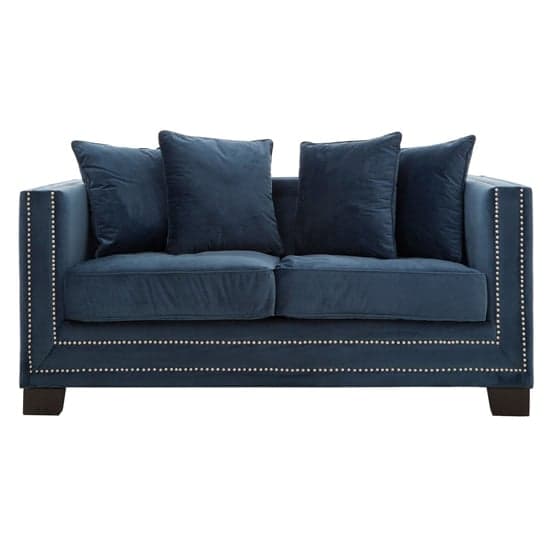 Pipirima Upholstered Velvet 2 Seater Sofa In Midnight Blue_2