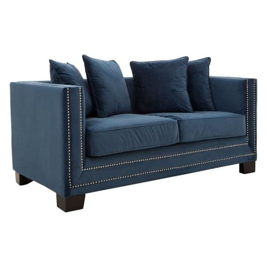 Pipirima Upholstered Velvet 2 Seater Sofa In Midnight Blue_1