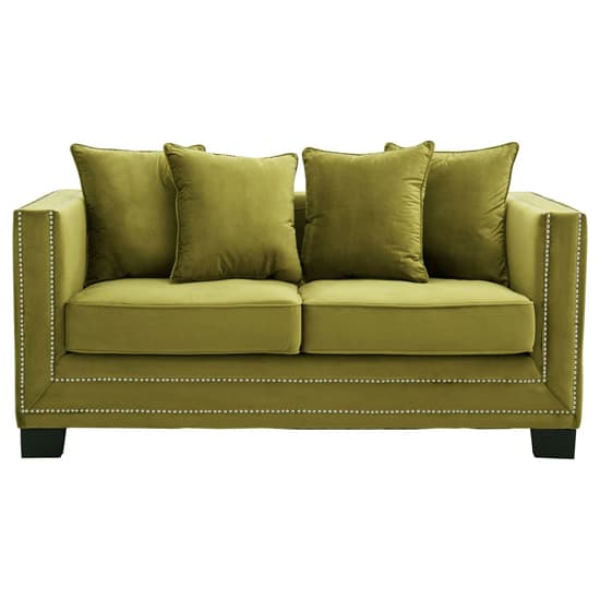 Pipirima Upholstered Velvet 2 Seater Sofa In Moss Green_2