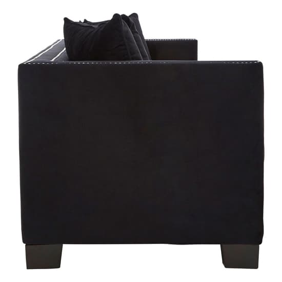 Pipirima Upholstered Velvet 3 Seater Sofa In Black_3