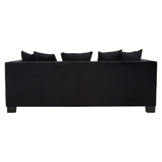 Pipirima Upholstered Velvet 3 Seater Sofa In Black_4