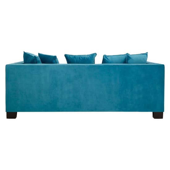 Pipirima Upholstered Velvet 3 Seater Sofa In Cyan Blue_4