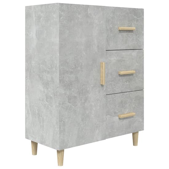 Pirro Wooden Sideboard With 1 Door 3 Drawers In Concrete Effect_3