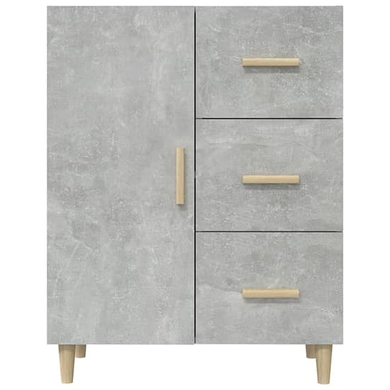 Pirro Wooden Sideboard With 1 Door 3 Drawers In Concrete Effect_4