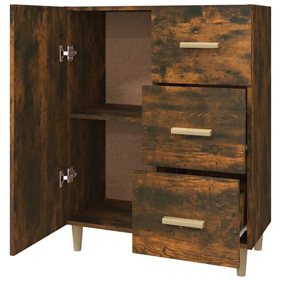 Pirro Wooden Sideboard With 1 Door 3 Drawers In Smoked Oak_5