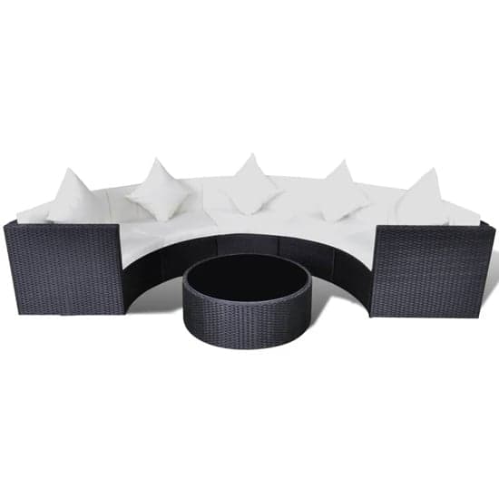 Pixie Rattan 6 Piece Garden Lounge Set with Cushions In Black_2