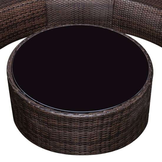 Pixie Rattan 6 Piece Garden Lounge Set with Cushions In Brown_5
