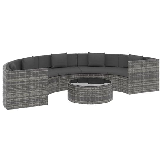 Pixie Rattan 6 Piece Garden Lounge Set with Cushions In Grey_2
