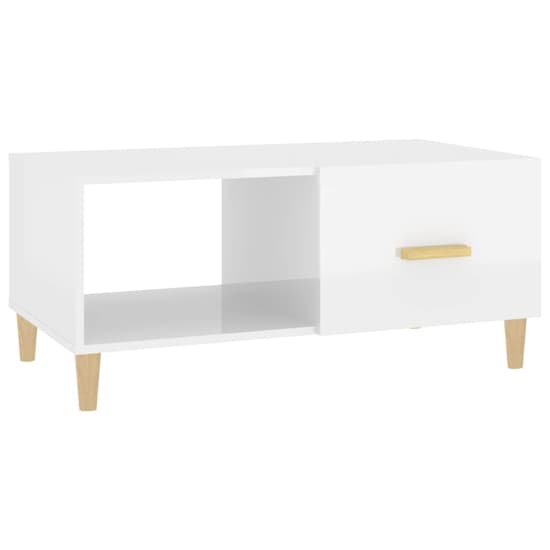 Plano High Gloss Coffee Table With 1 Flap In White_3