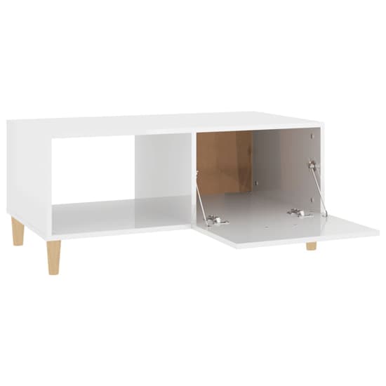 Plano High Gloss Coffee Table With 1 Flap In White_5