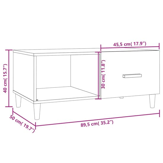 Plano High Gloss Coffee Table With 1 Flap In White_6