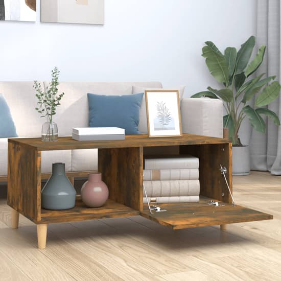 Plano Wooden Coffee Table With 1 Flap In Smoked Oak_2