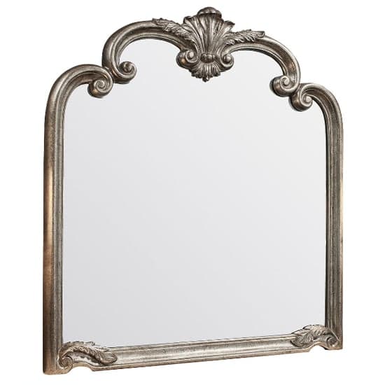 Plaza Rectangular Overmantle Mirror In Silver Frame_2