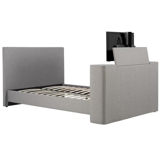Plazas Fabric King Size TV Bed In Grey_4