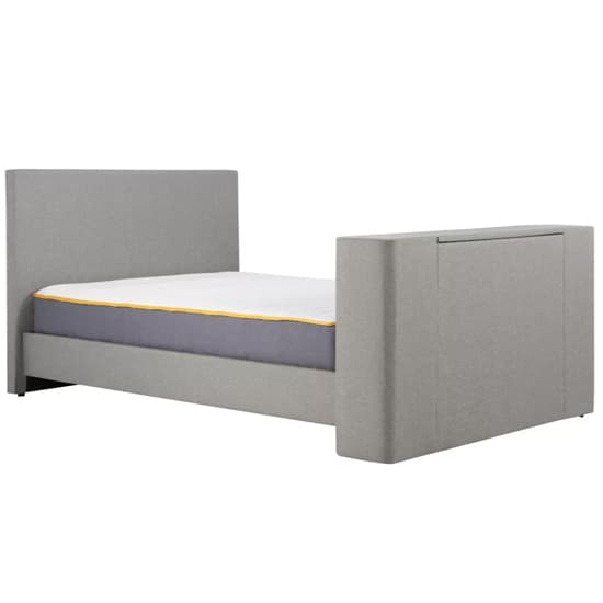 Plazas Fabric King Size TV Bed In Grey_5