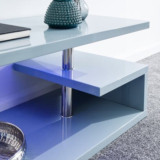 Powick Coffee Table In Grey High Gloss With LED Lighting_3