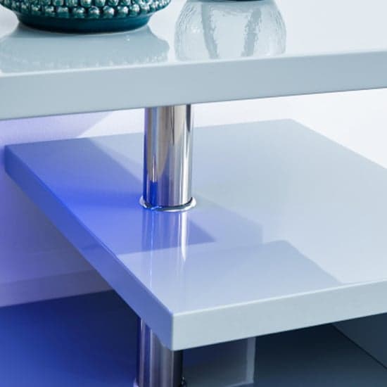 Powick Coffee Table In Grey High Gloss With LED Lighting_4