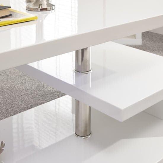 Powick Coffee Table In White High Gloss With LED Lighting_4