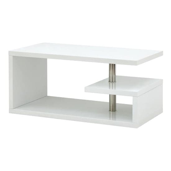 Powick Coffee Table In White High Gloss With LED Lighting_5
