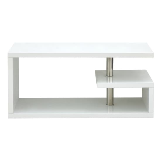 Powick Coffee Table In White High Gloss With LED Lighting_6