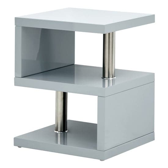 Powick Lamp Table In Grey High Gloss With LED Lighting_5