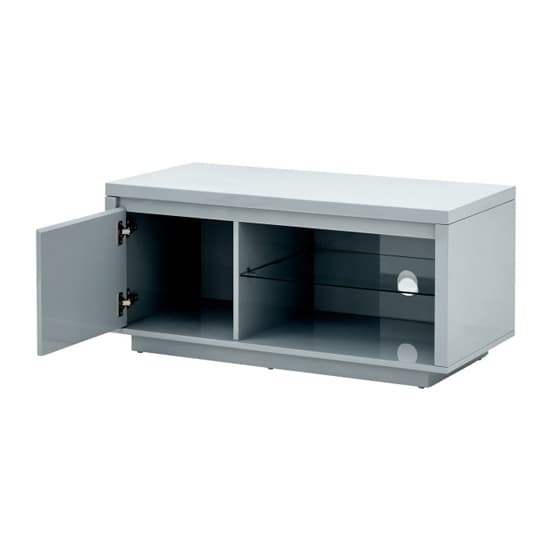 Powick TV Stand In Grey High Gloss With LED Lighting_7