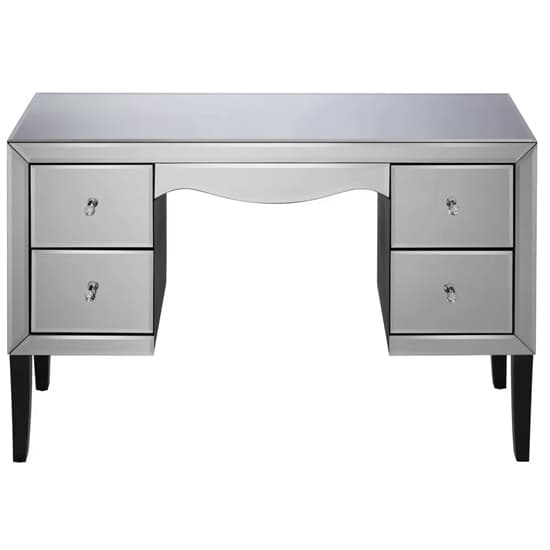 Polearm Mirrored Dressing Table With 4 Drawers In Silver_3