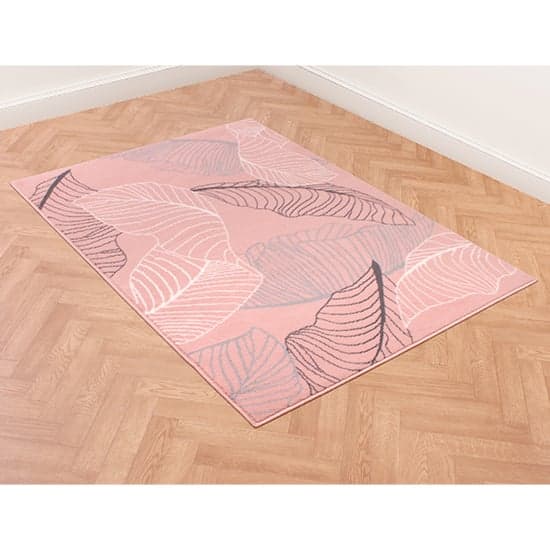 Poly Autumn 120x160cm Modern Pattern Rug In Flamingo_1