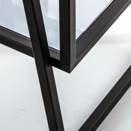 Pomona Large Glass Top Open Display Cabinet In Black_6