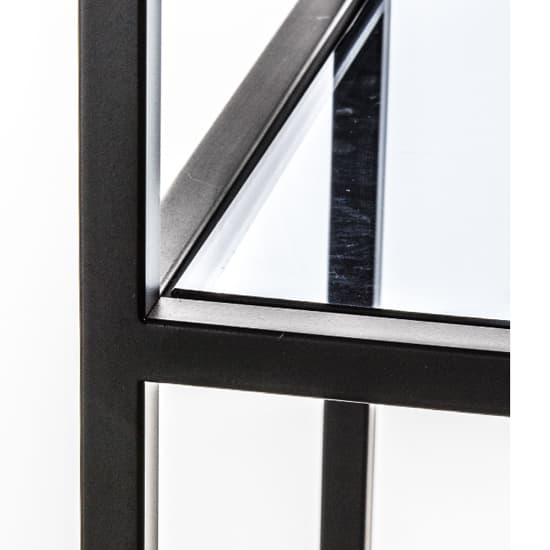 Pomona Small Glass Top Open Display Cabinet In Black_4