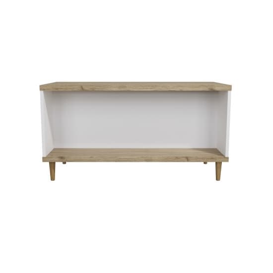 Pontus Wooden Coffee Table In Vienna Oak And White_3