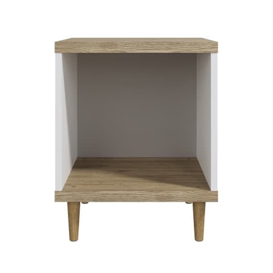 Pontus Wooden Lamp Table In Vienna Oak And White_4