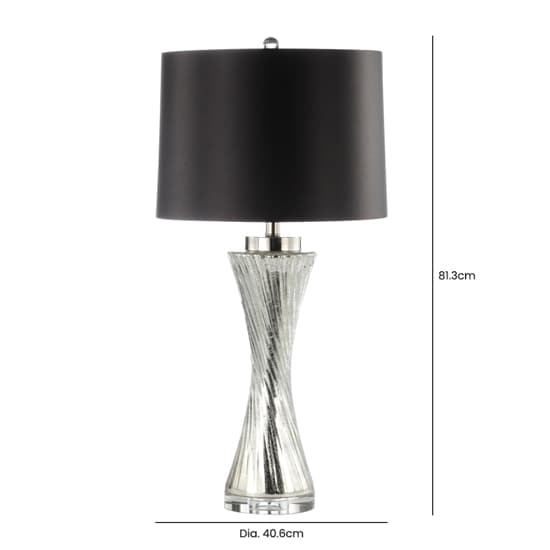 Porec Black Satin Shade Table Lamp With Silver Twist Base_2