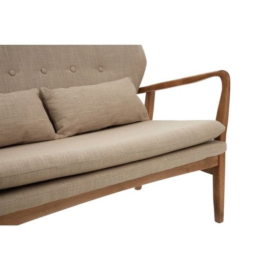 Porrima 2 Seater Sofa In Beige With Natural Wood Frame_5