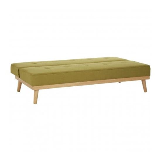 Porrima 3 Seater Fabric Sofa Bed In Green_2
