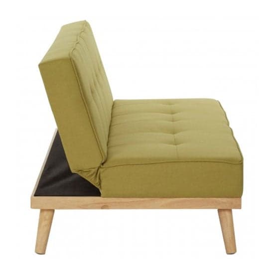 Porrima 3 Seater Fabric Sofa Bed In Green_3