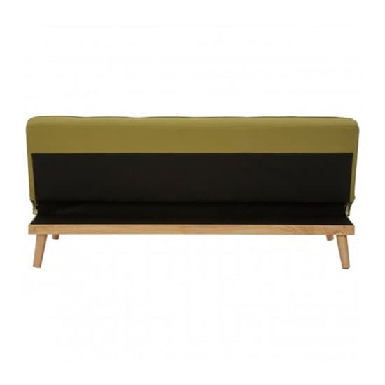 Porrima 3 Seater Fabric Sofa Bed In Green_4