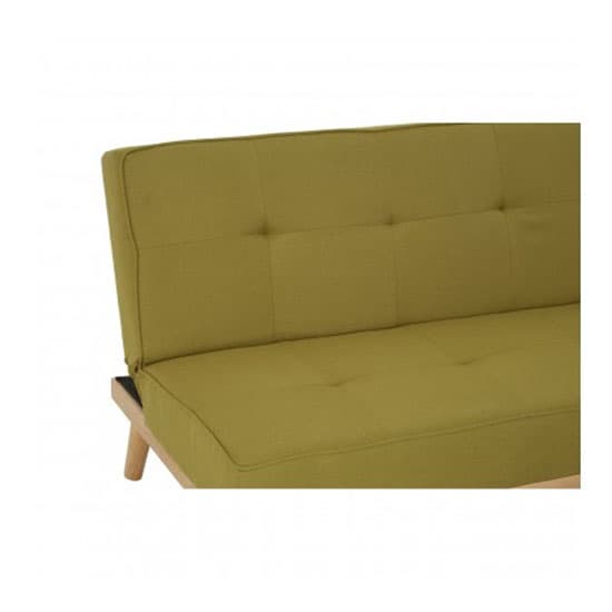 Porrima 3 Seater Fabric Sofa Bed In Green_5