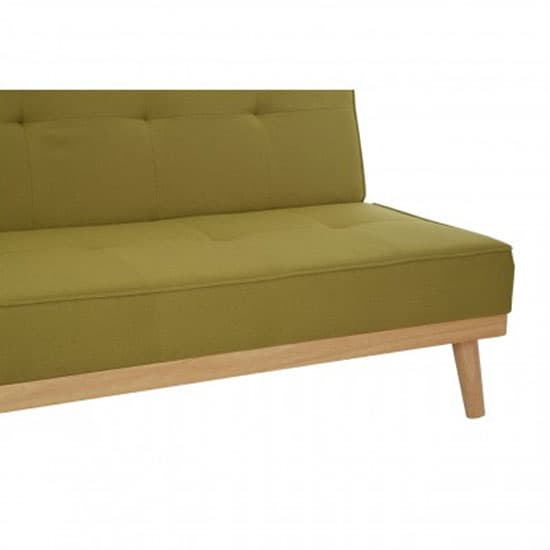 Porrima 3 Seater Fabric Sofa Bed In Green_6