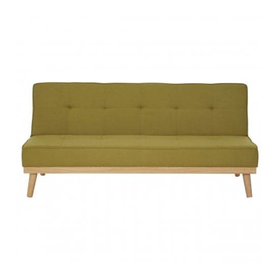 Porrima 3 Seater Fabric Sofa Bed In Green_1