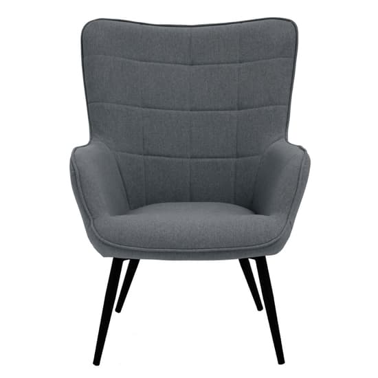 Porrima Fabric Upholstered Armchair In Grey_2