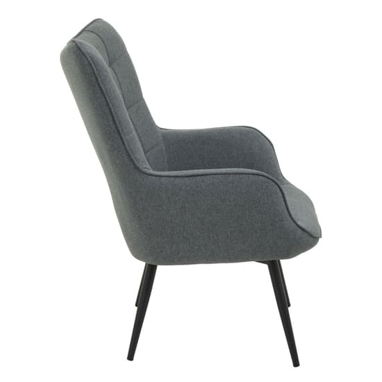 Porrima Fabric Upholstered Armchair In Grey_3