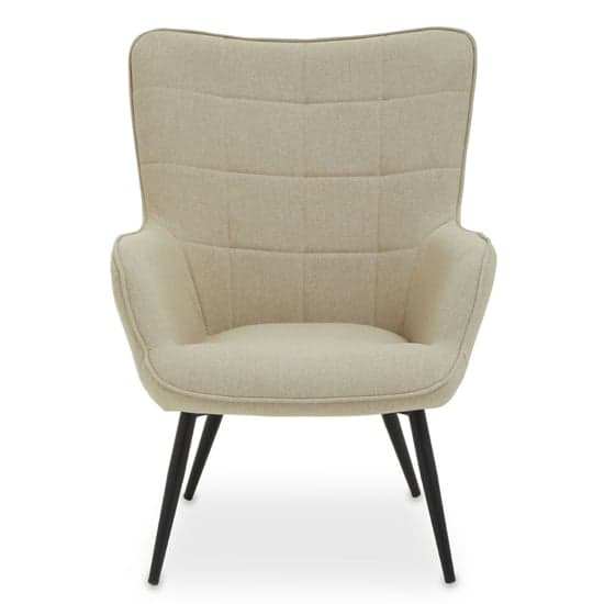 Porrima Fabric Upholstered Armchair In Natural_2