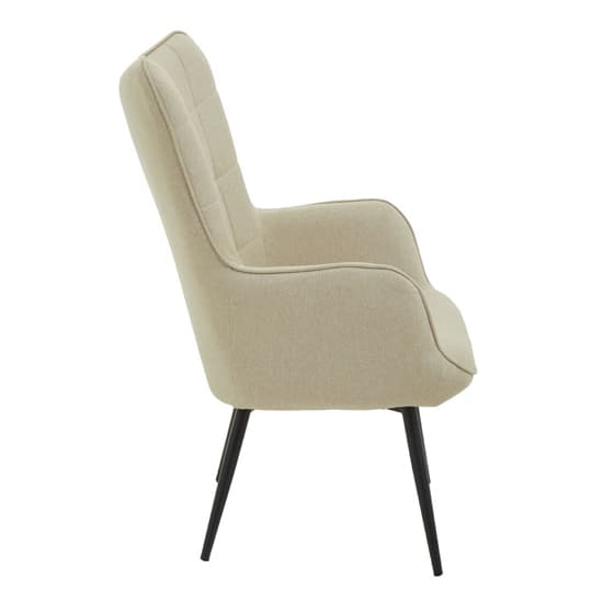 Porrima Fabric Upholstered Armchair In Natural_3