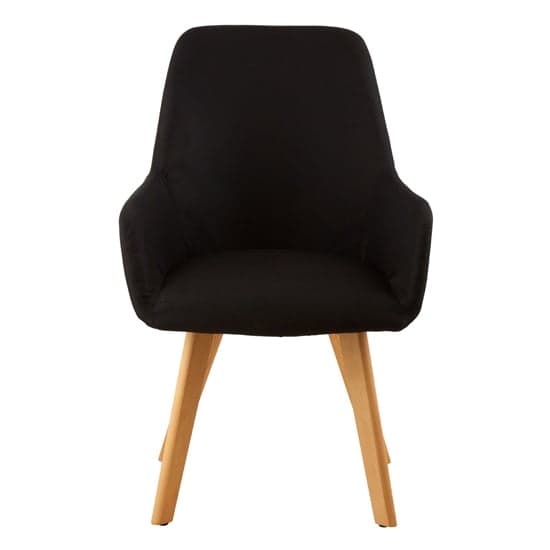 Porrima Fabric Upholstered Leisure Bedroom Chair In Black_2