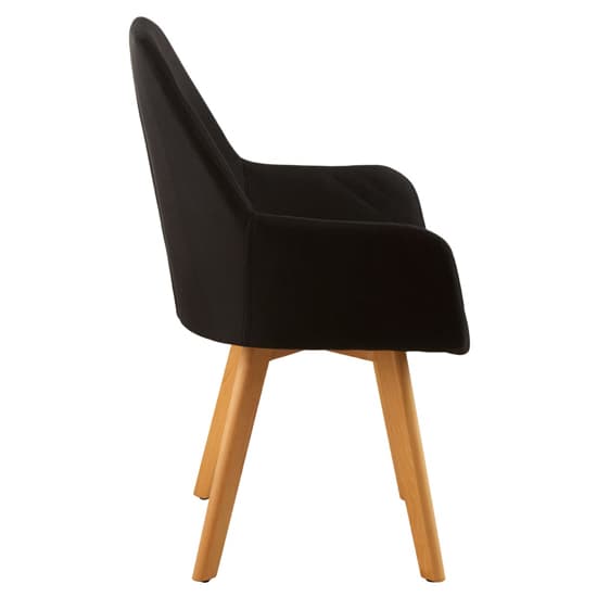 Porrima Fabric Upholstered Leisure Bedroom Chair In Black_3