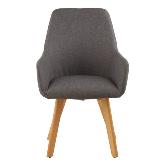 Porrima Fabric Upholstered Leisure Bedroom Chair In Grey_2