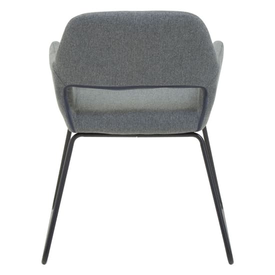 Porrima Grey Fabric Dining Chair With Black Metal Base_4