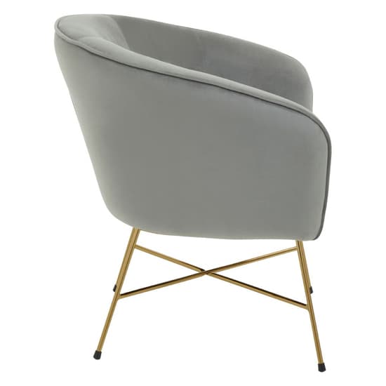 Porrima Velvet Upholstered Accent Chair In Grey_3